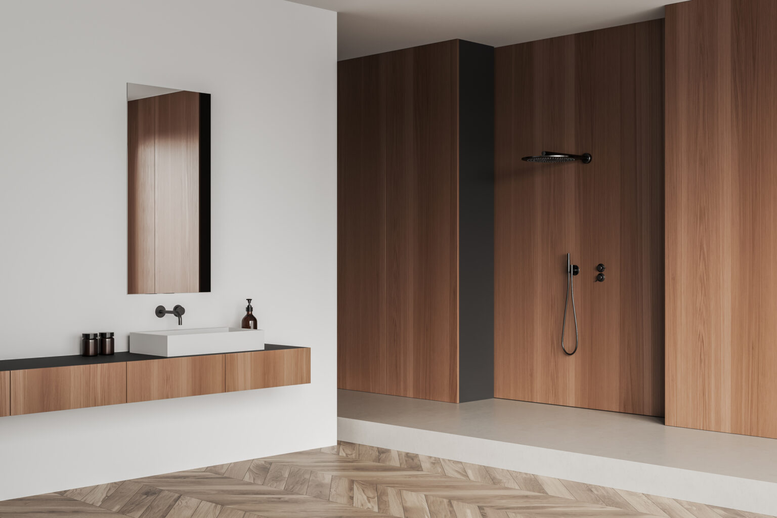 doccia walk in senza vetri